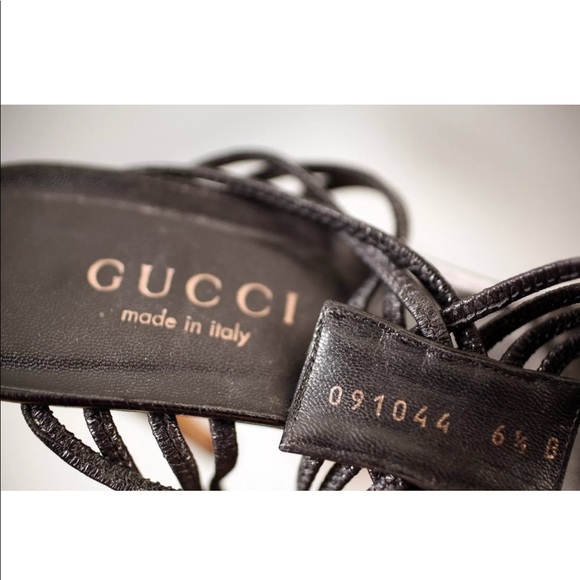 GUCCI Gladiator High Heels Bondage Strappy Leather - Picture 7 of 8